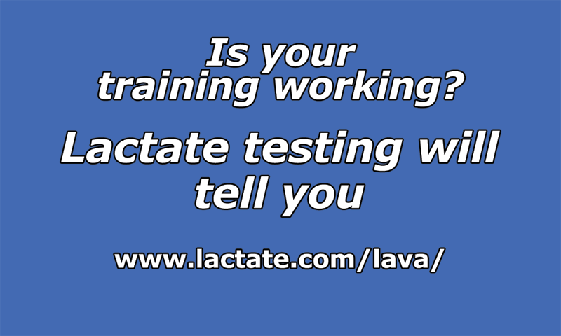lactate
testing will tell the coach and athlete if their training is working
