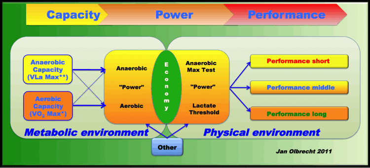 Model of performance in endurance athletic events by Jan Olbrecht